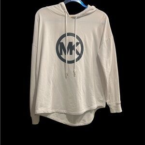 Michael Kors White Logo Hoodie - Size Medium